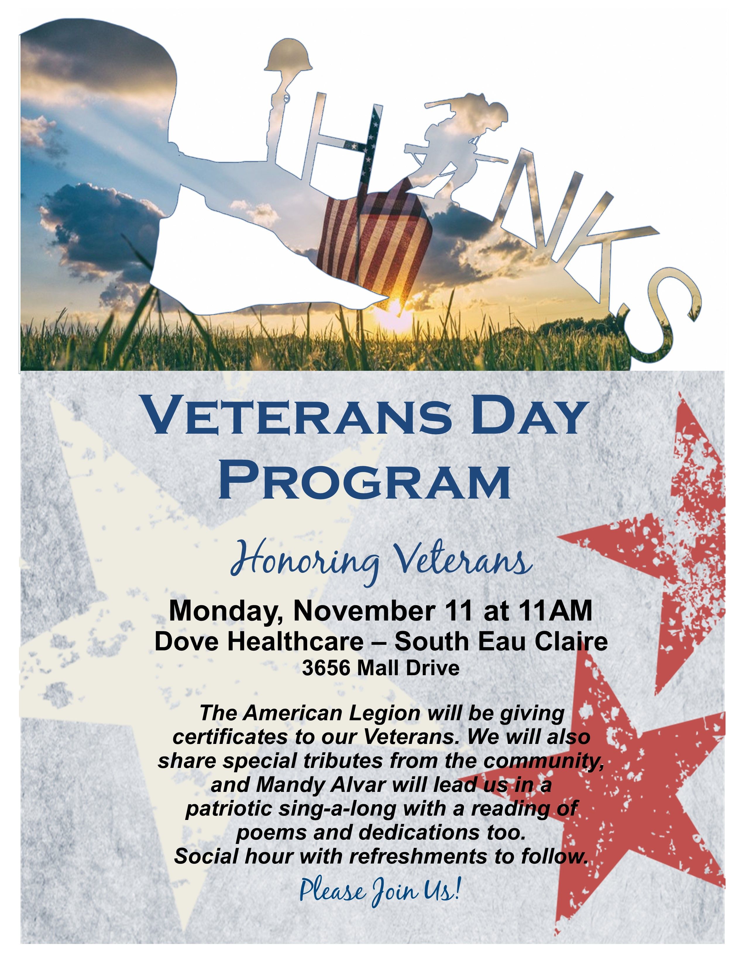 Veterans Day Program | Eau Claire | Mall Drive