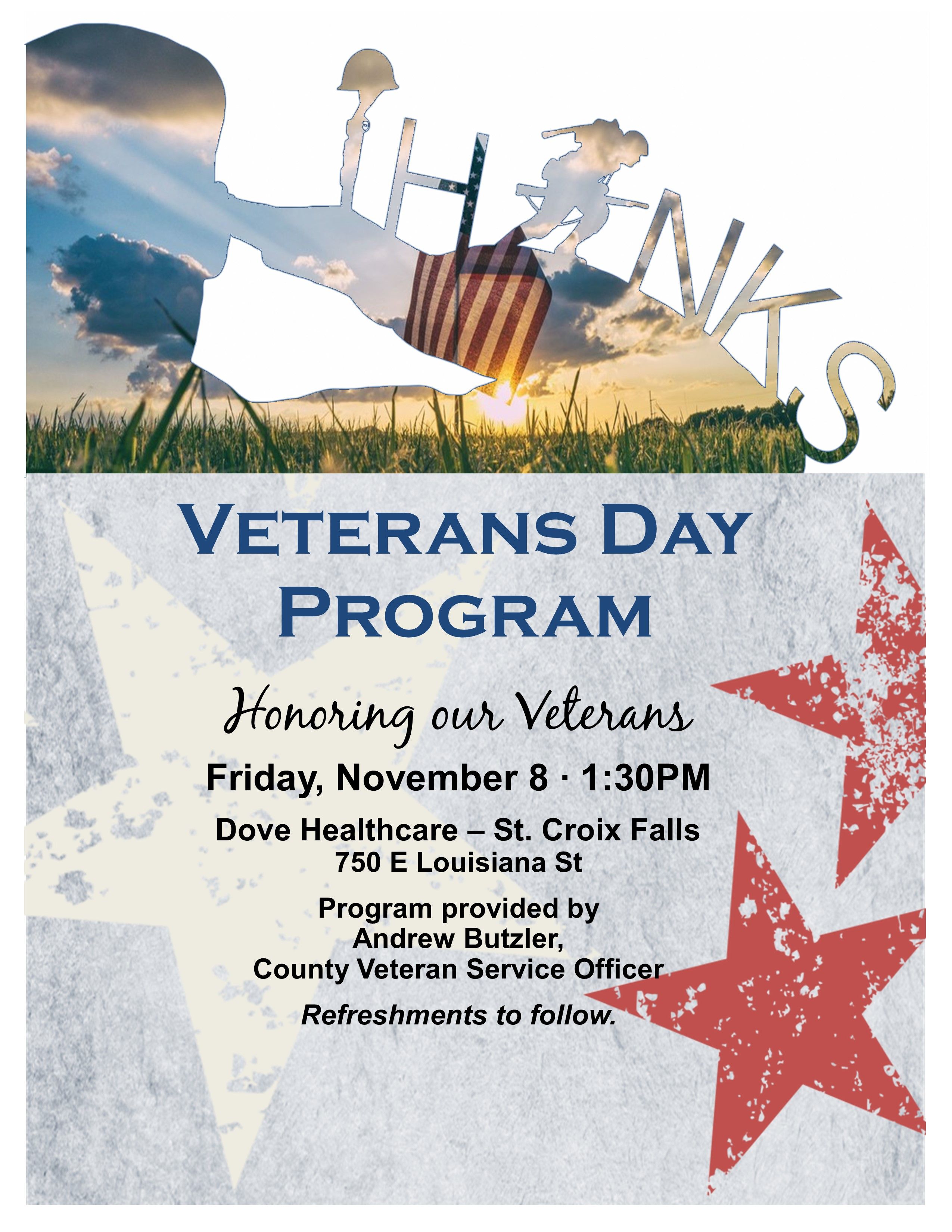 Veterans Day Program in St. Croix Falls